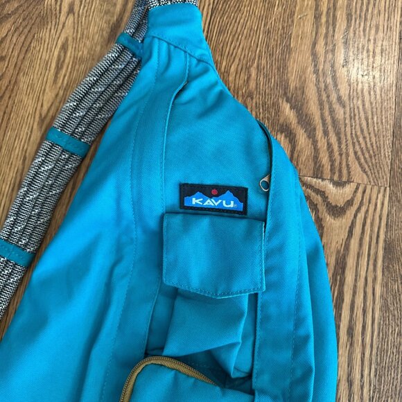 Kavu Rope Sling Backpack Unisex Blue Lightweight Adjustable Shoulder Strap main image 7